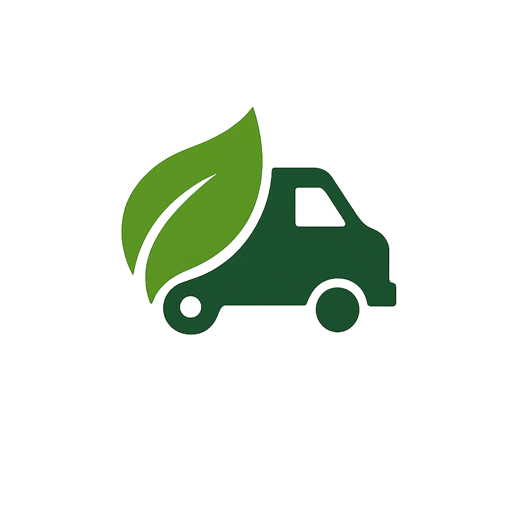 EcoFleet AI logo combining a vehicle and green leaf
